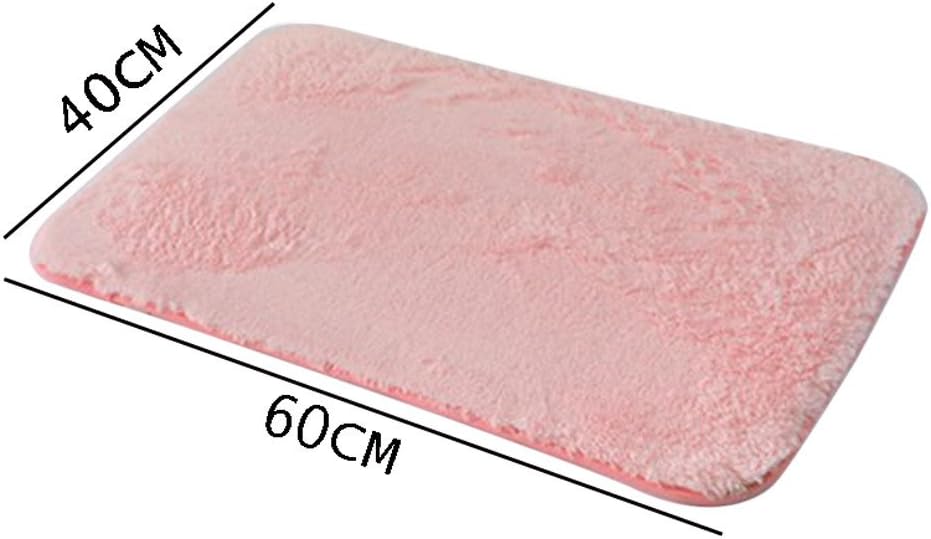 Nudsfuii 24 x 16In Shaggy Bath Rug - Red