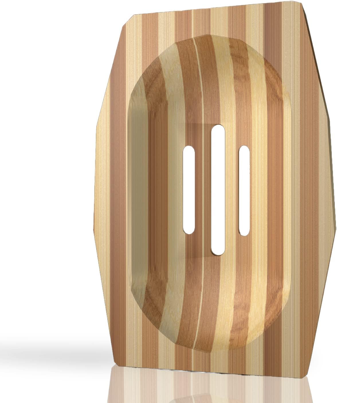 Worldfront Bamboo Soap Dish for Shower Wall