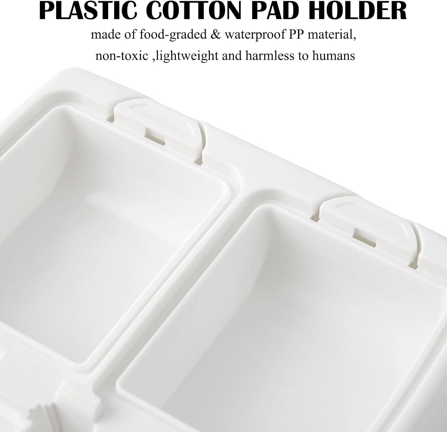 3pcs Cosmetic Cotton Pad Holder Set with Lid and Wide Mouth