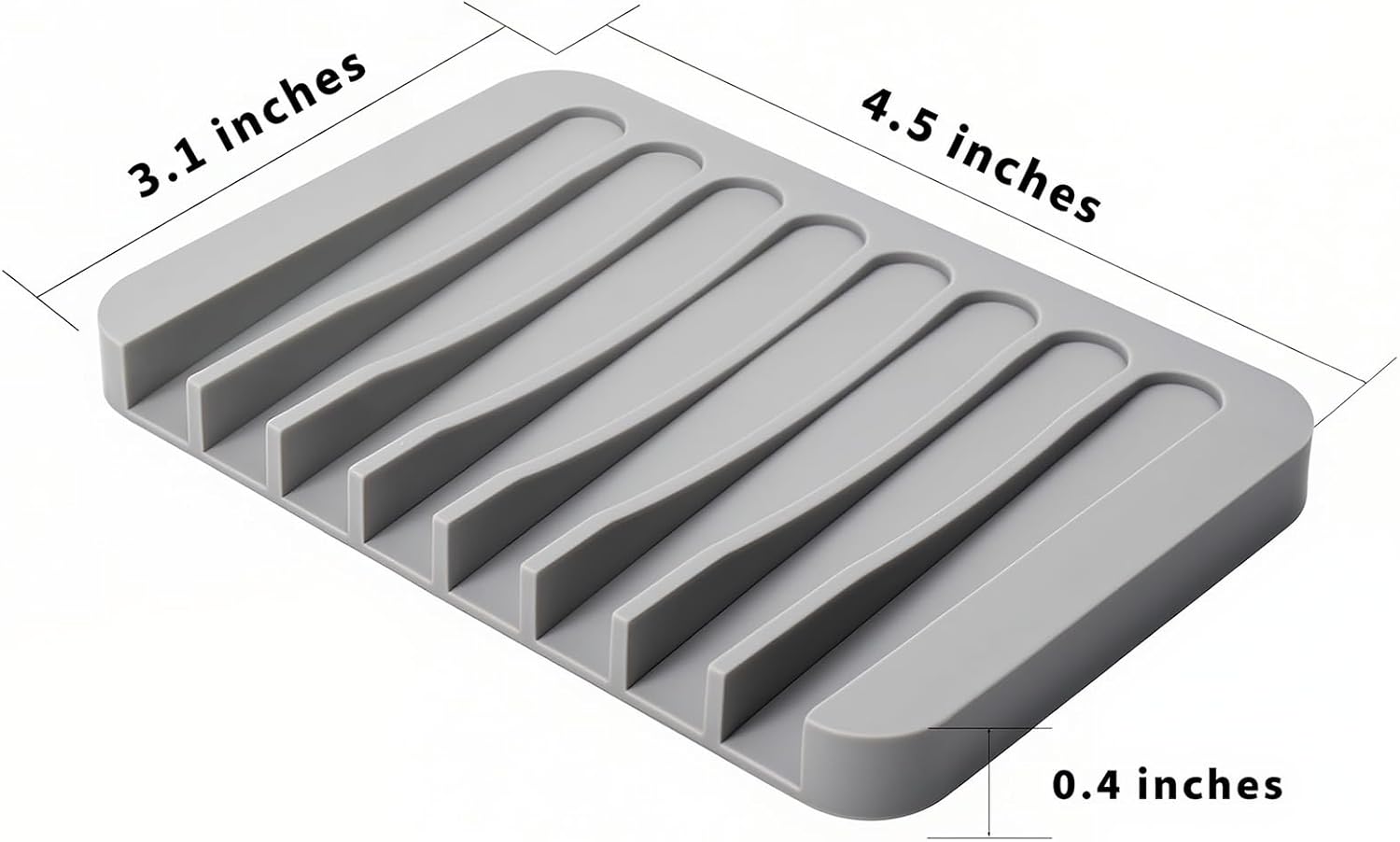 Eduftis 2Pcs Self-Draining Soap Dish for Bathroom Sink