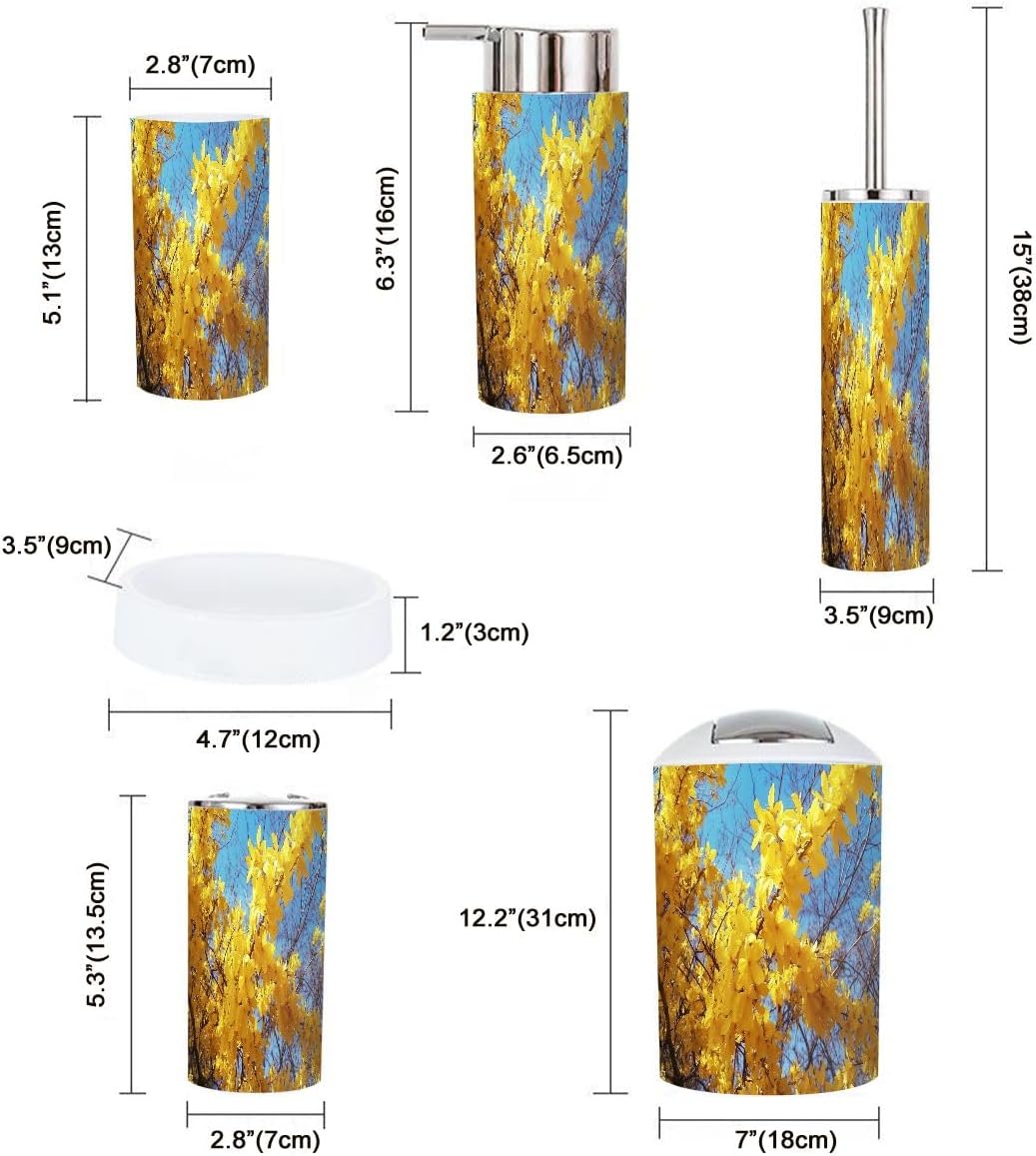 Boho Bathroom Accessory Set 6 Piece Modern 1