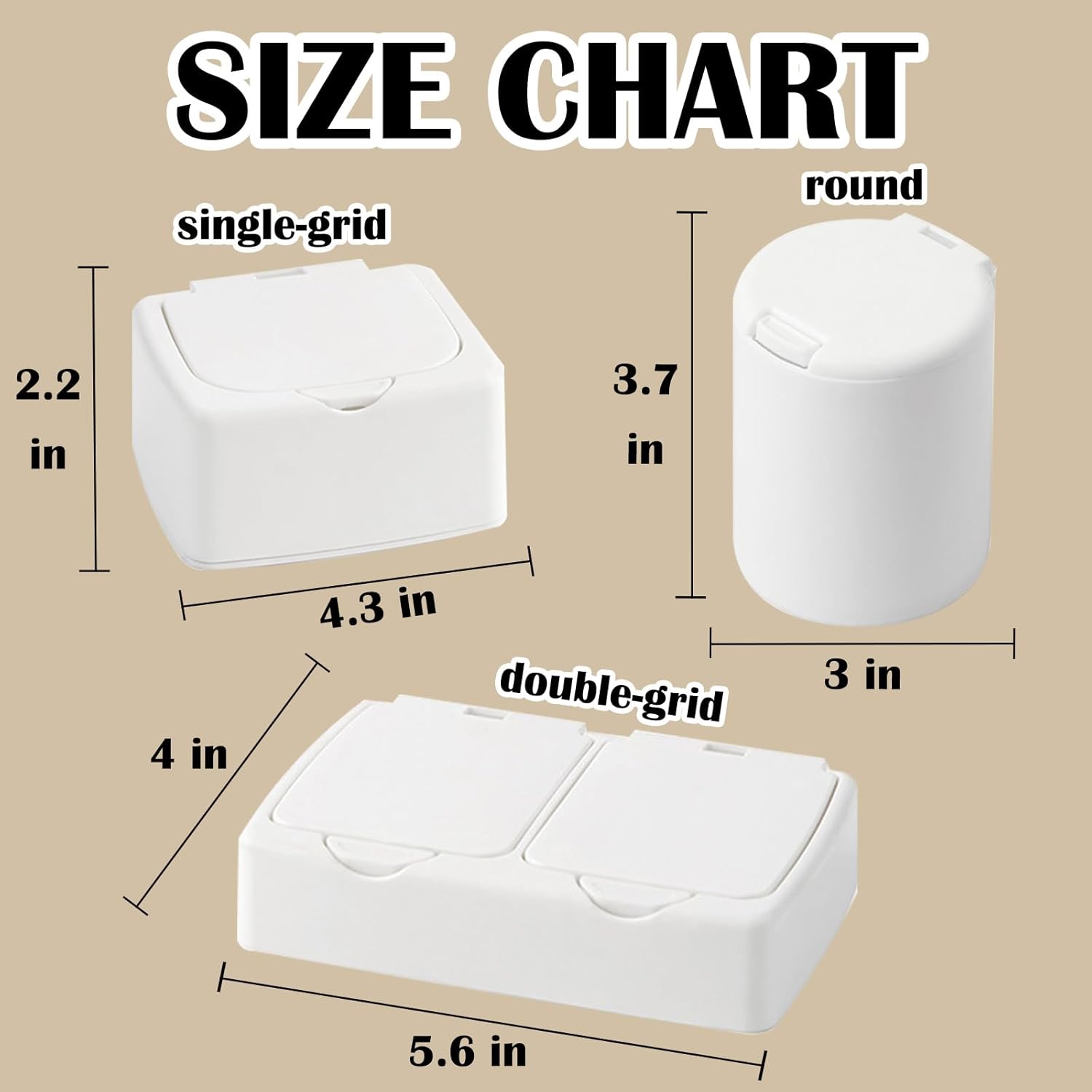 3pcs Cosmetic Cotton Pad Holder Set with Lid and Wide Mouth