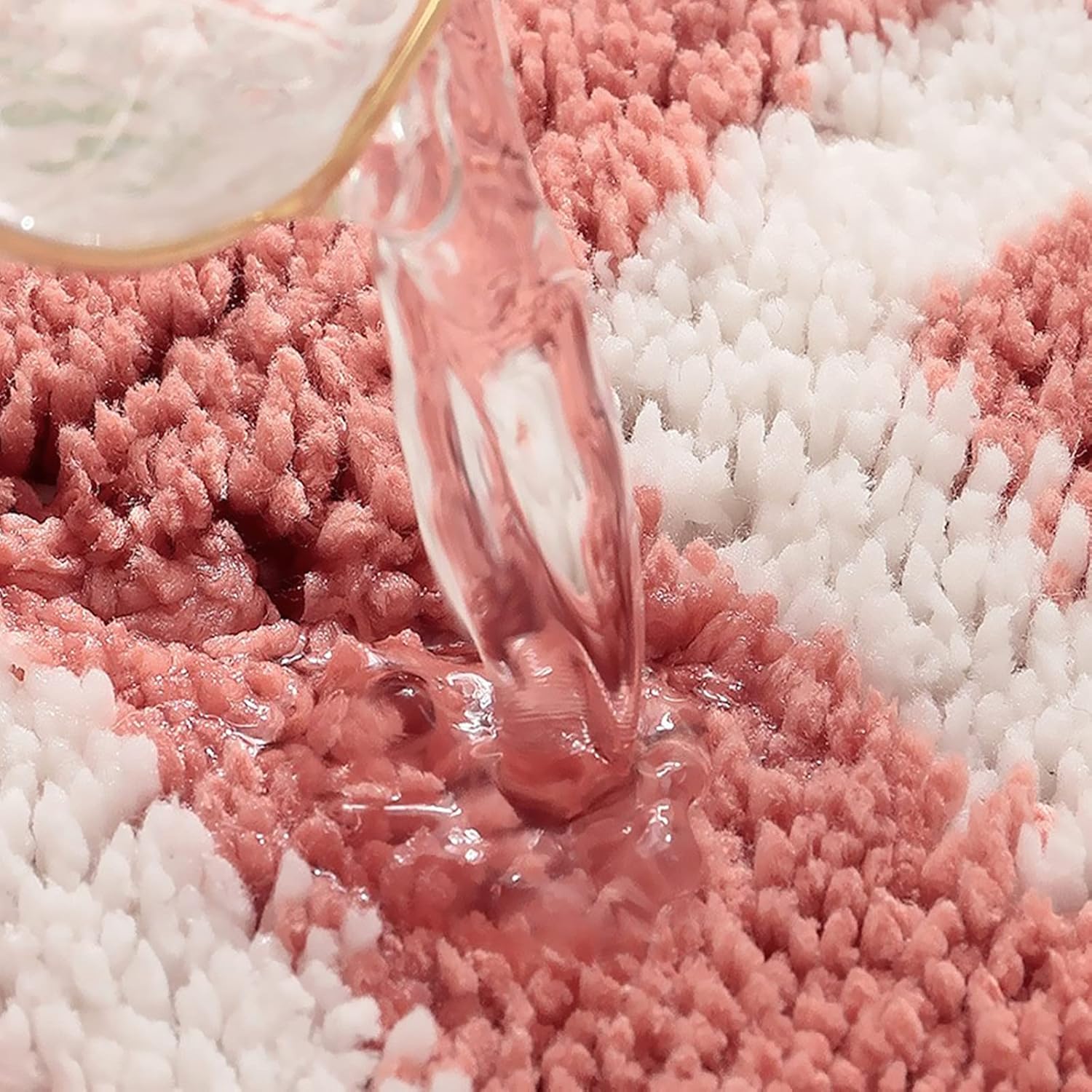 UKELER Coral Pink Bath Rug for Kids