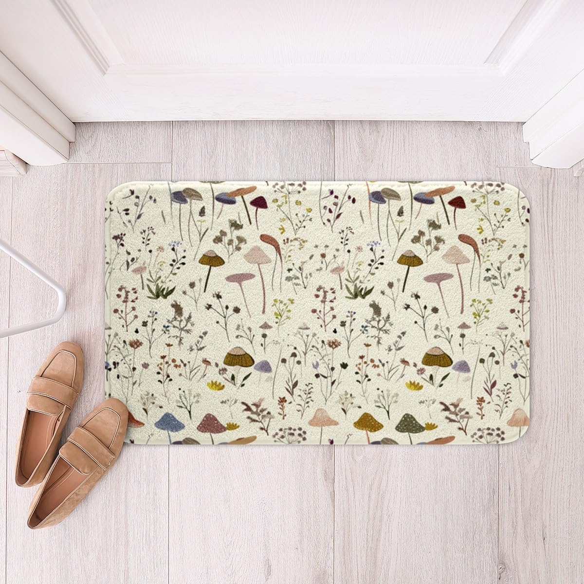 Mushroom Bath Mat with Non-Slip Base and Water Absorbent Design