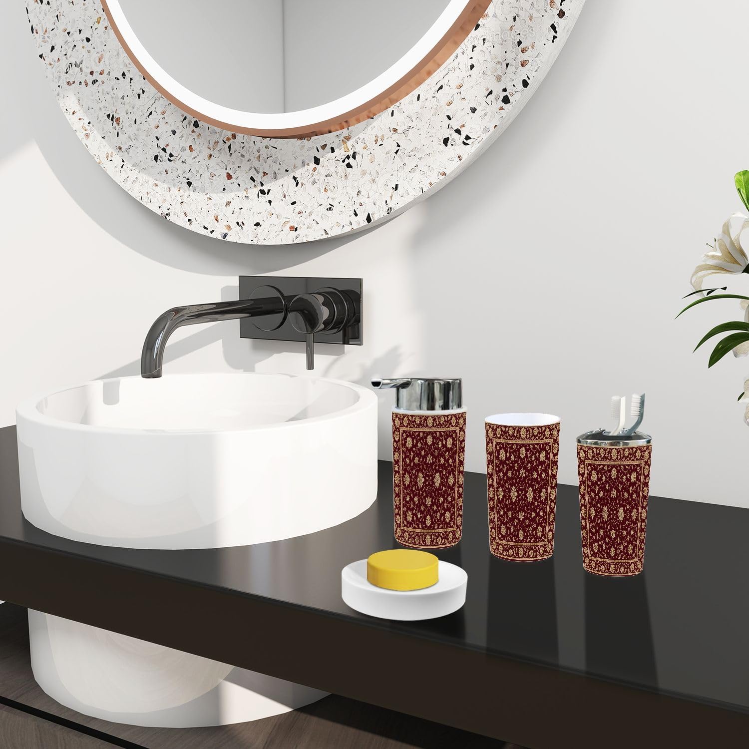 Boho Christmas Bathroom Accessories Set 6 Piece