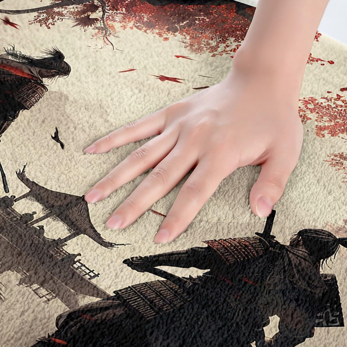 Feelyou Japanese Samurai Bath Mat 16x24 Inch