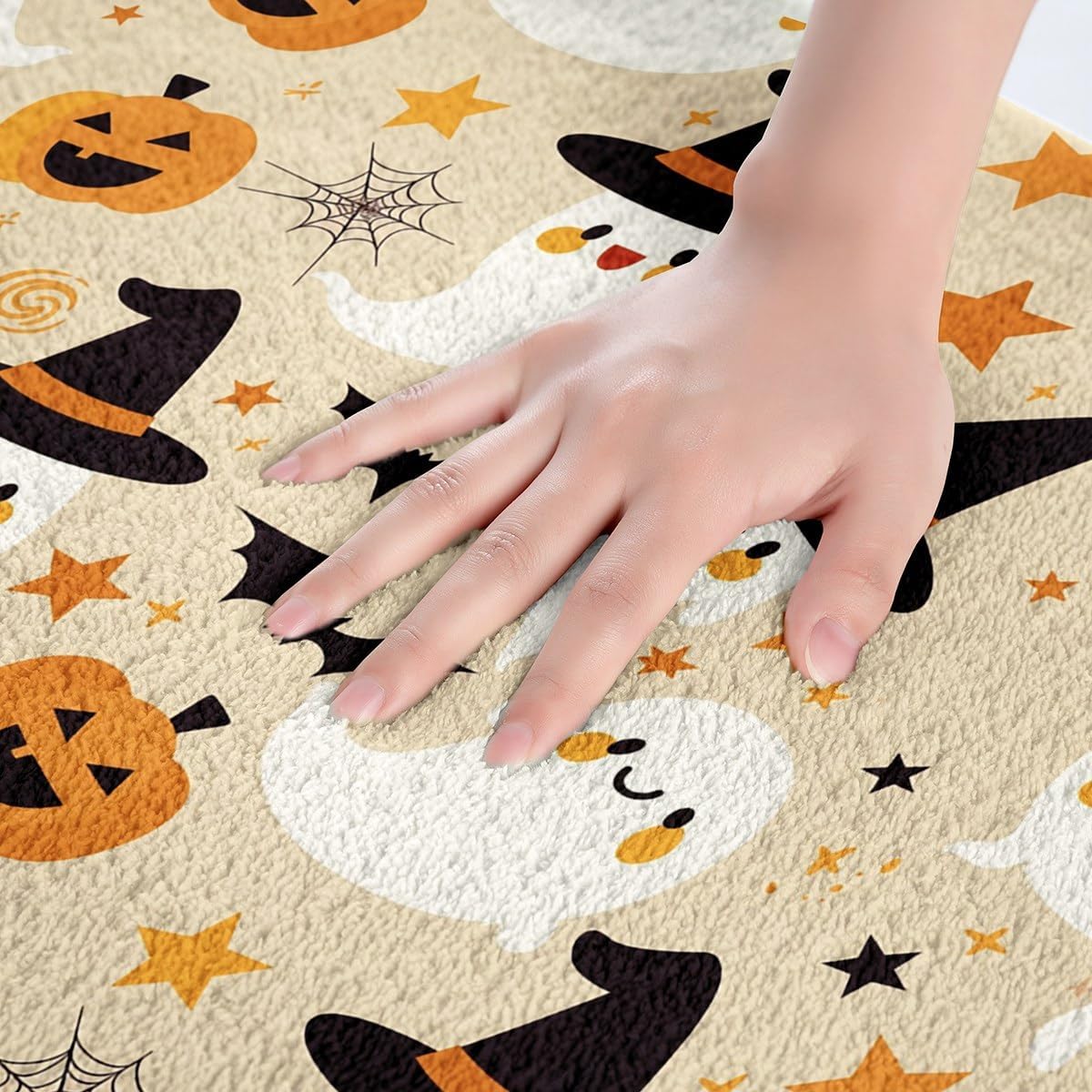 jejeloiu Halloween Bath Mats 16x24 Non-Slip Shaggy