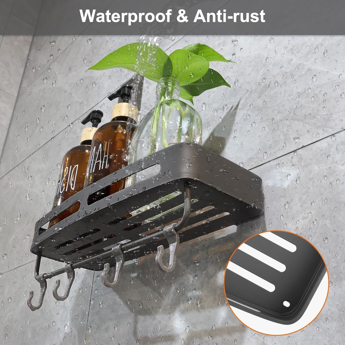 BELICOO Shower Caddy Adhesive 2 Pack