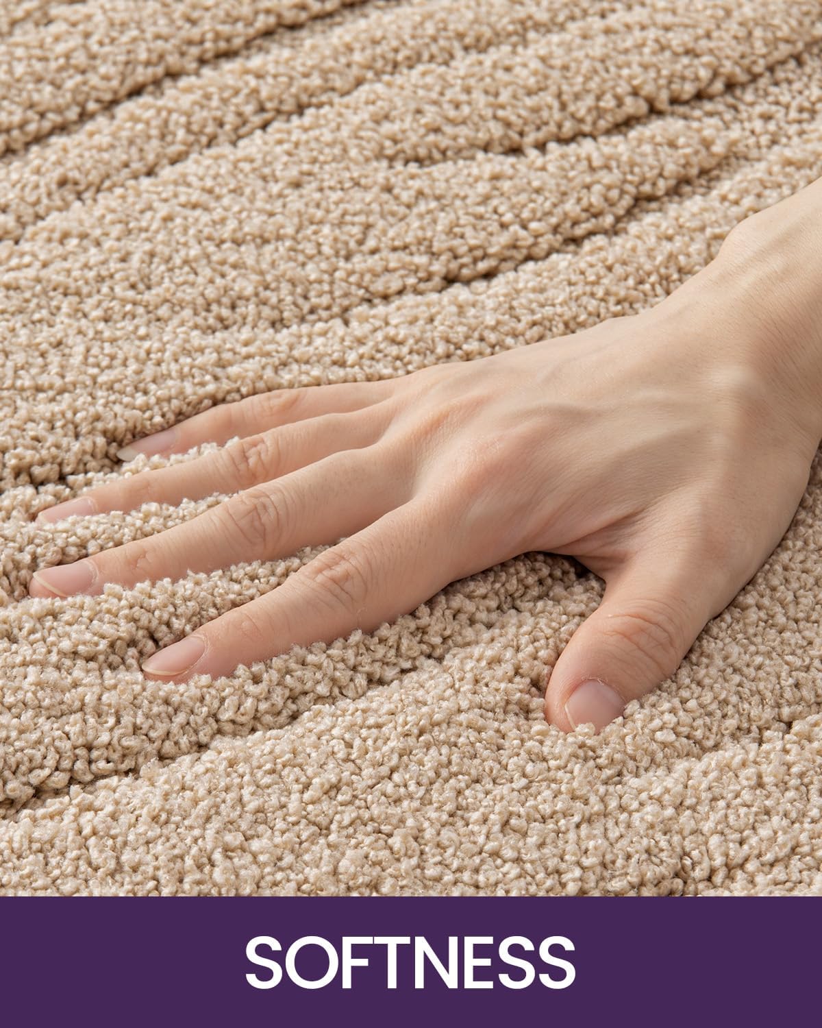DEXI Bathroom Rug Mat 24x36 Beige