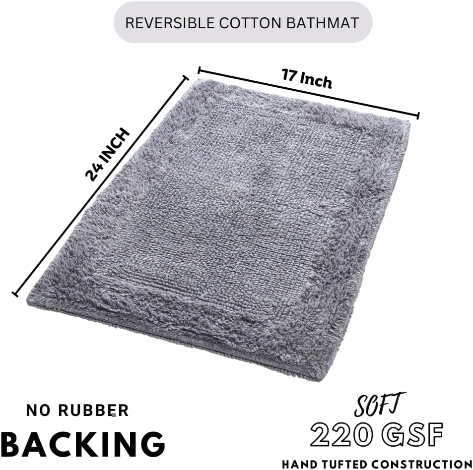Savi Home 17x24 Charcoal Grey Bath Rug