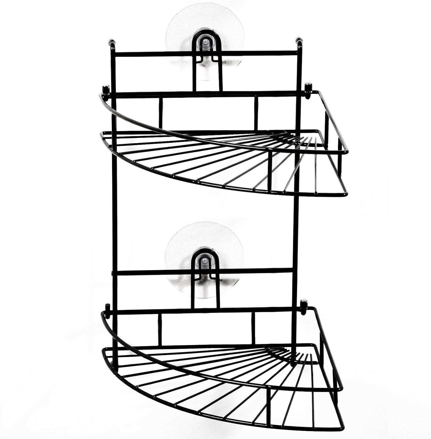 FINANCIALLY LIT LKOP 2 Tier Metal Shower Corner Shelf