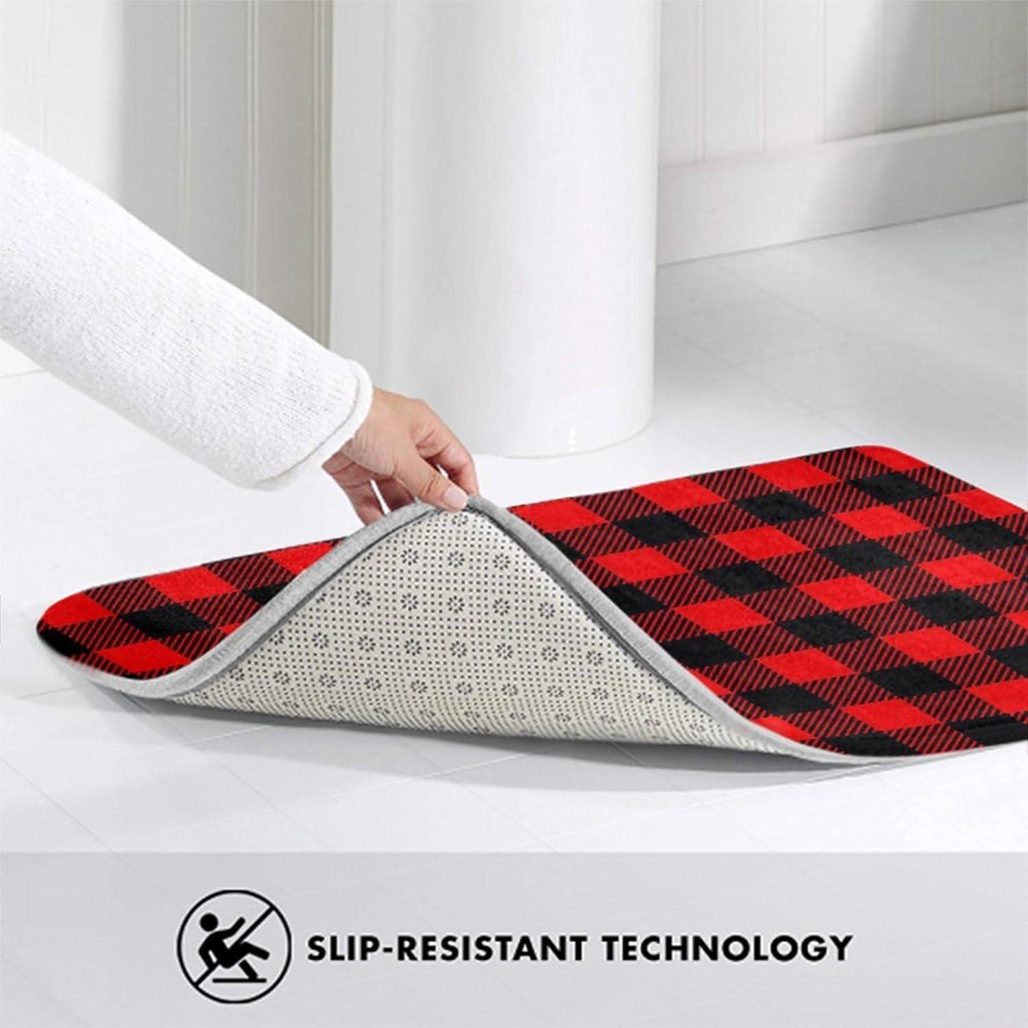 OXJOIIS Bath Mat Rug Non-Slip Quick Dry Absorbent
