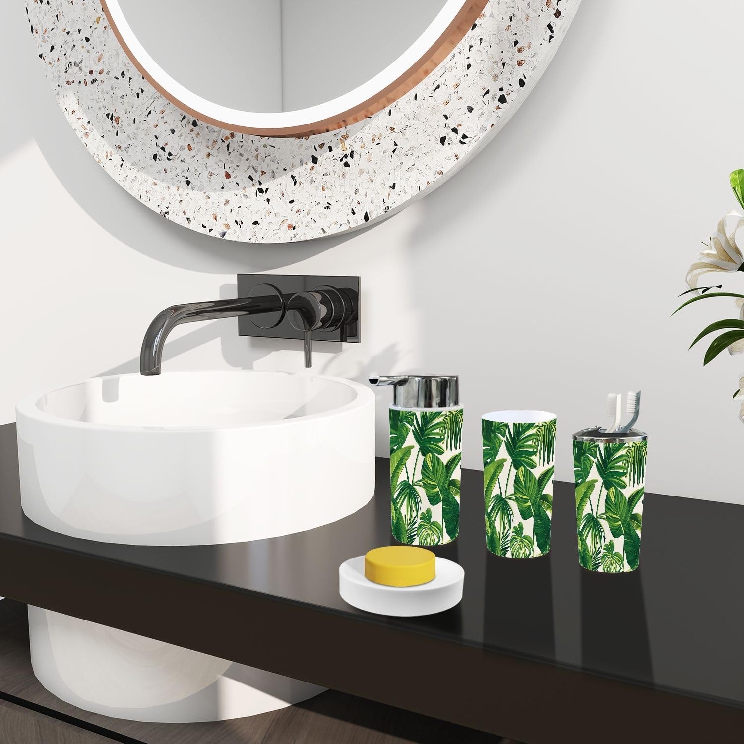 TRANQDEHOM 6 Piece Bathroom Accessory Set 1