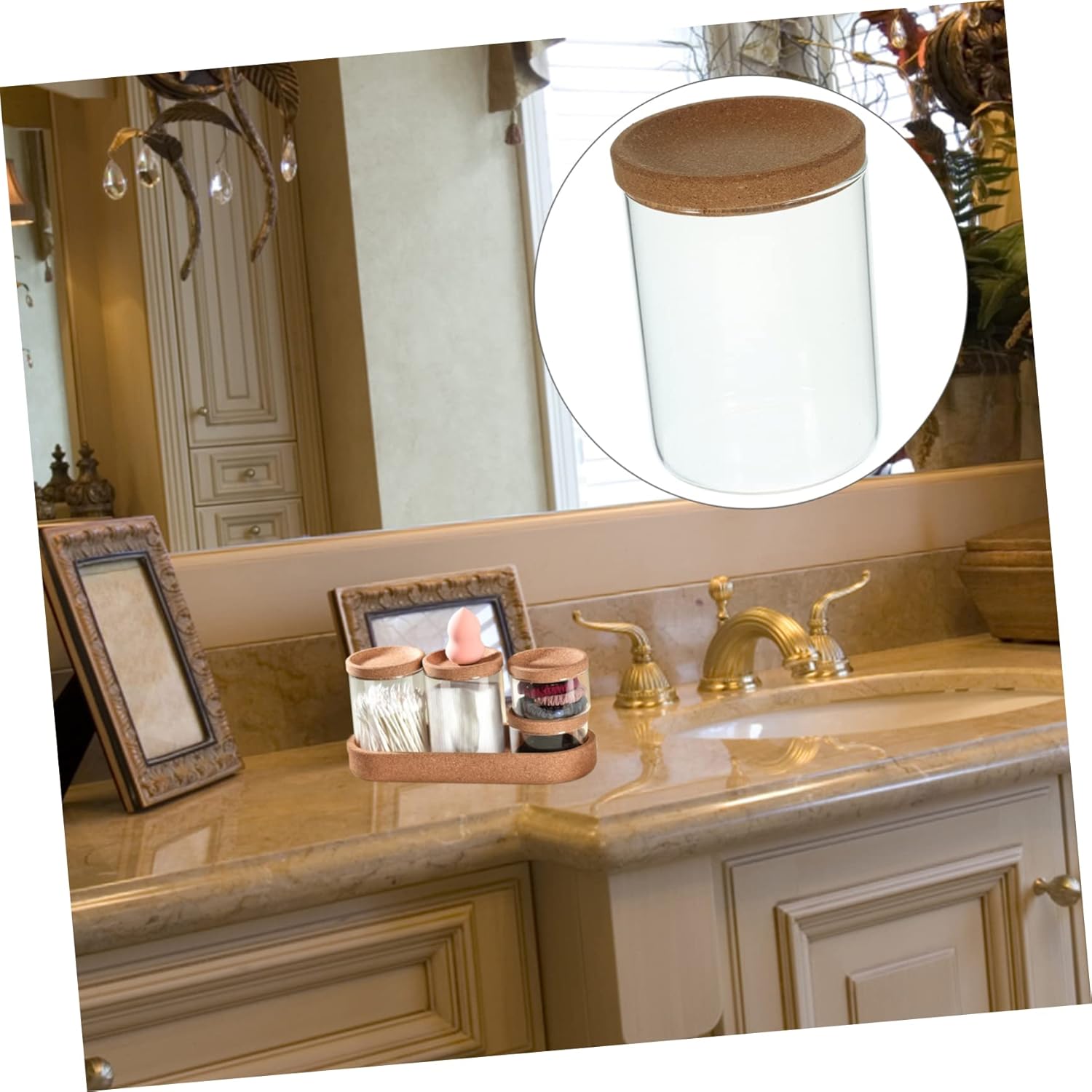 Delicate Bamboo Storage Canister with Clear Lid