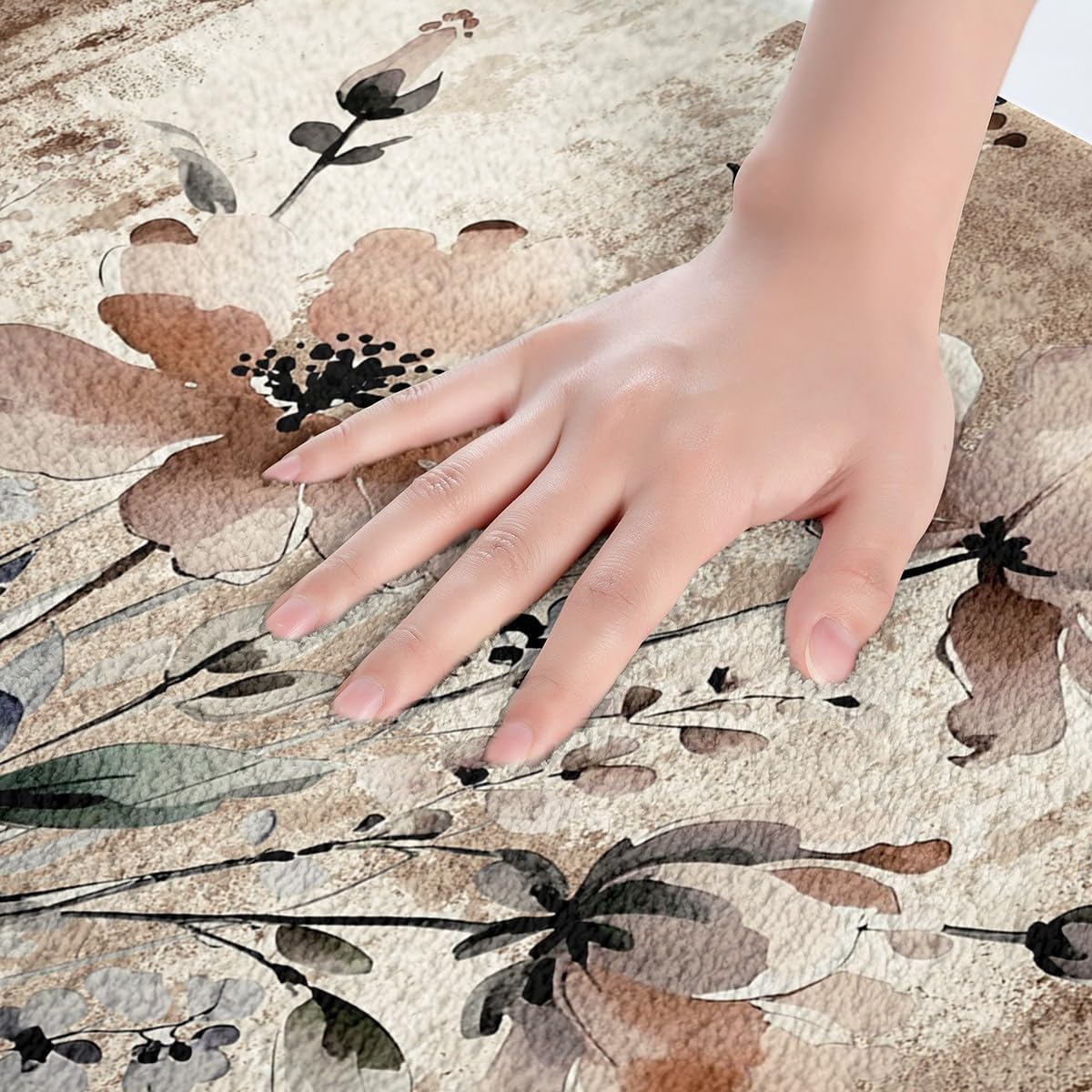 Erosebridal Rustic Flower Bathroom Rug 16x24
