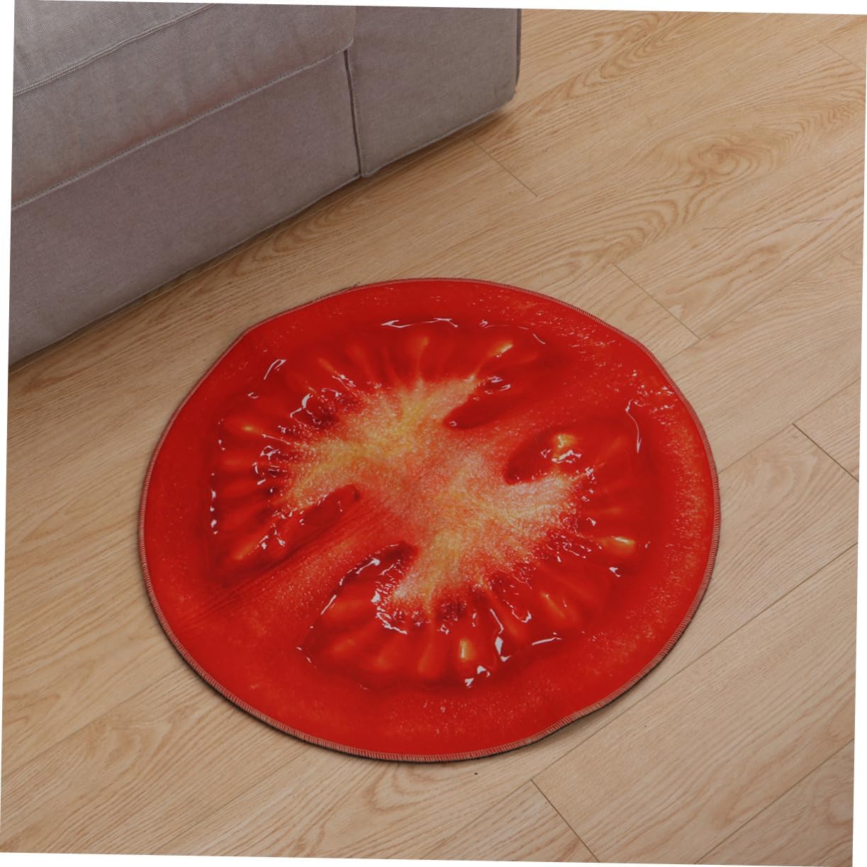 Hoement Round Non-Slip Foot Mat for Bath Living Room