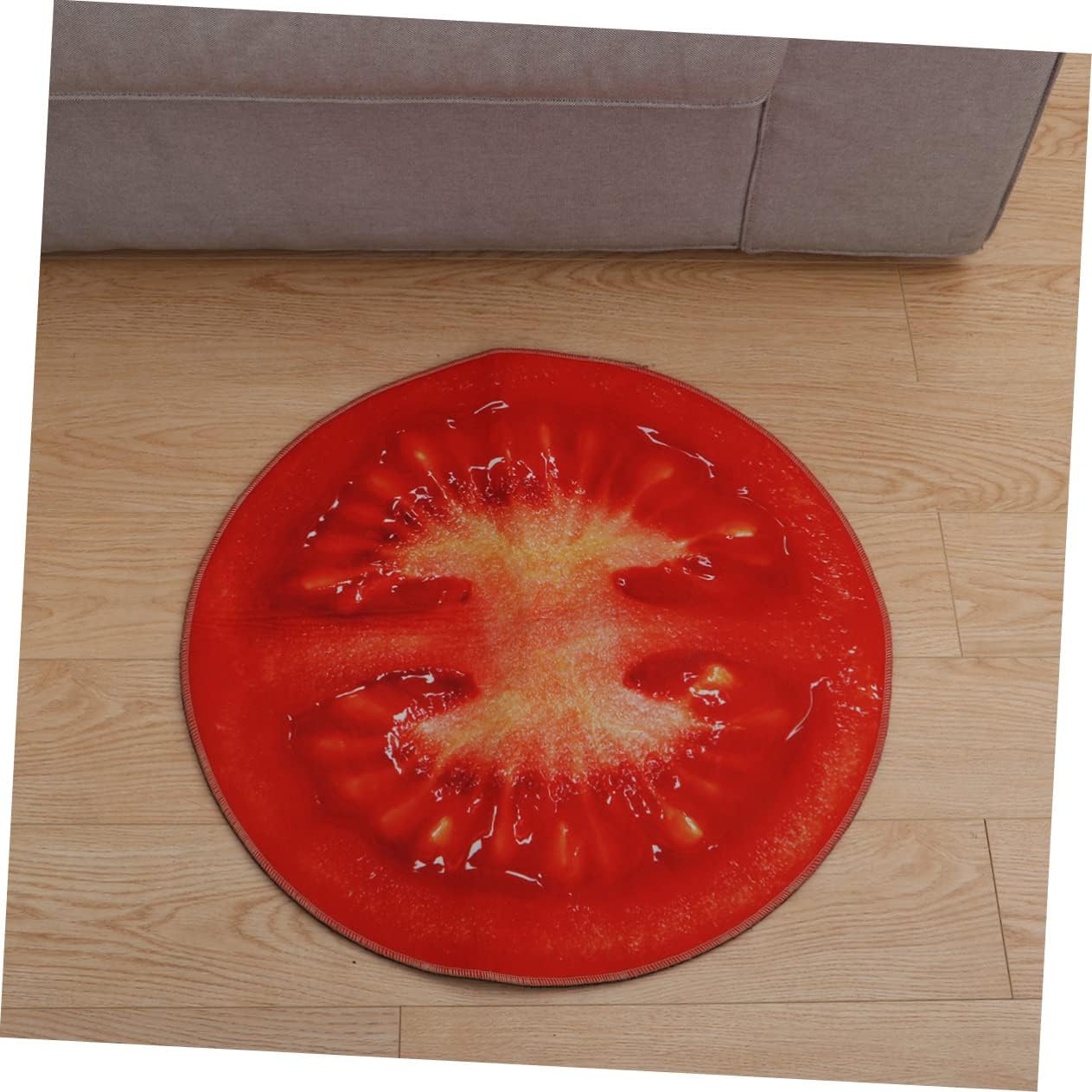 Hoement Round Non-Slip Foot Mat for Bath Living Room
