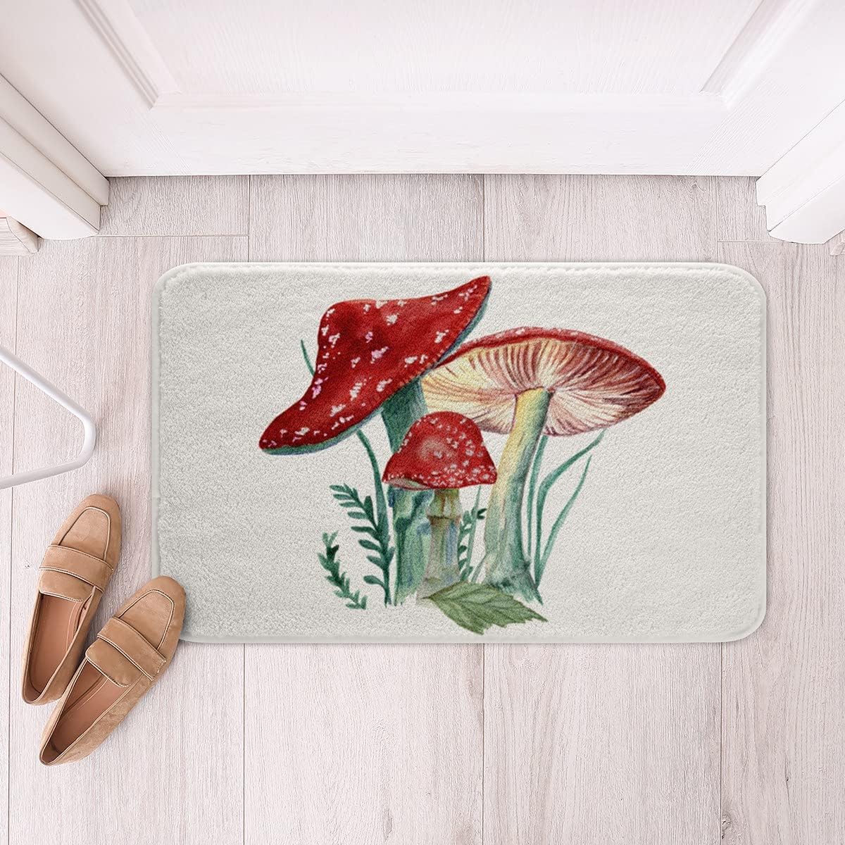 HSTKERR Cute Mushroom Bath Mats 24x16 Inch