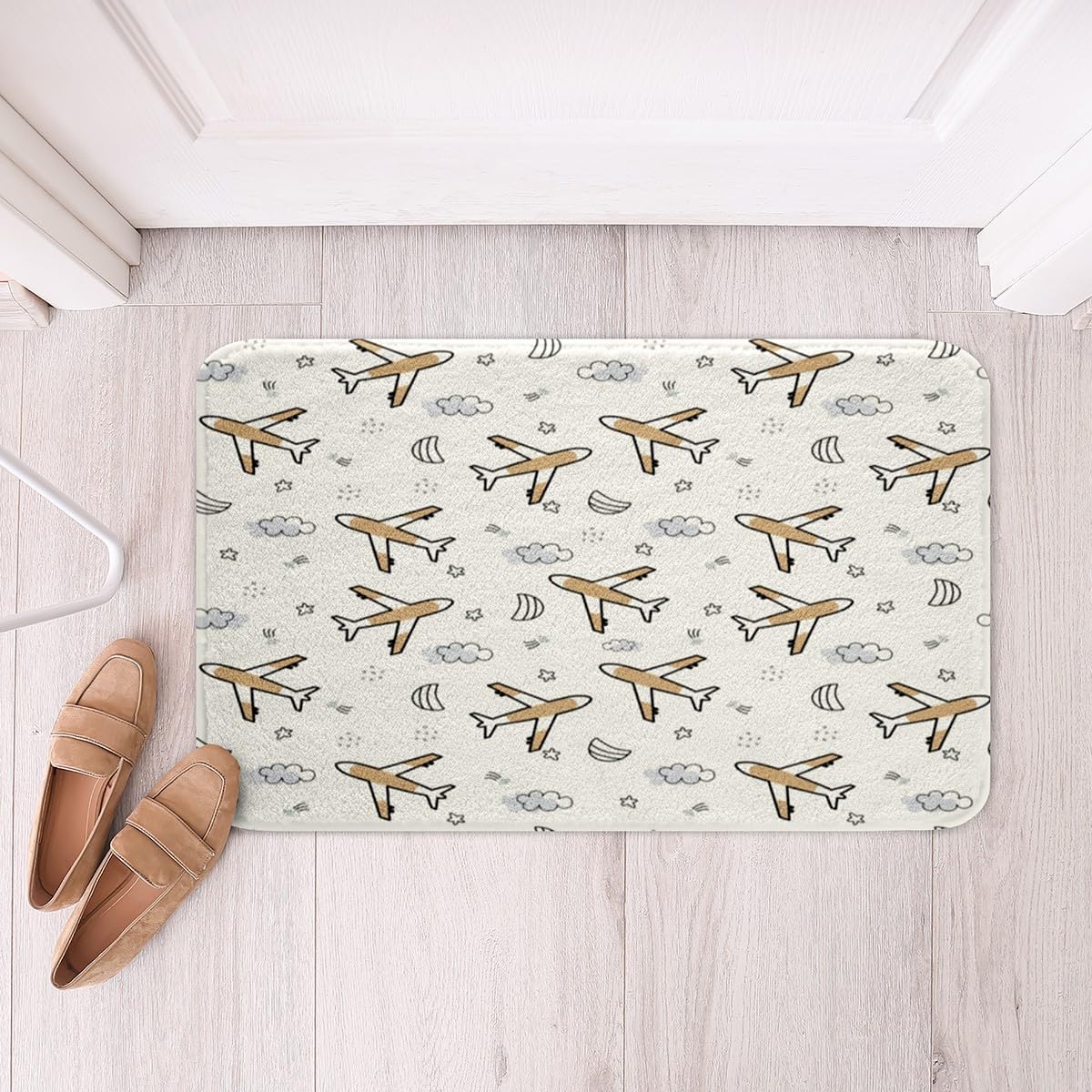 Feelyou Cartoon Aircraft Bath Rug 16x24 Inches