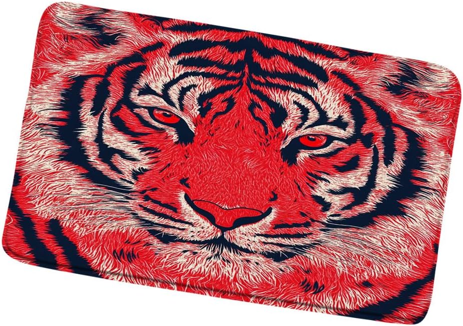 Tiger Bath Mat Abstract Art Design 16x24 Inch