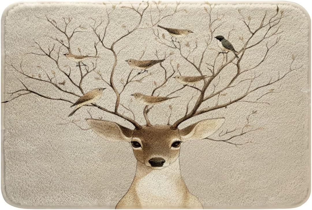 Feelyou 16x24 Inch Cute Deer Bath Mat