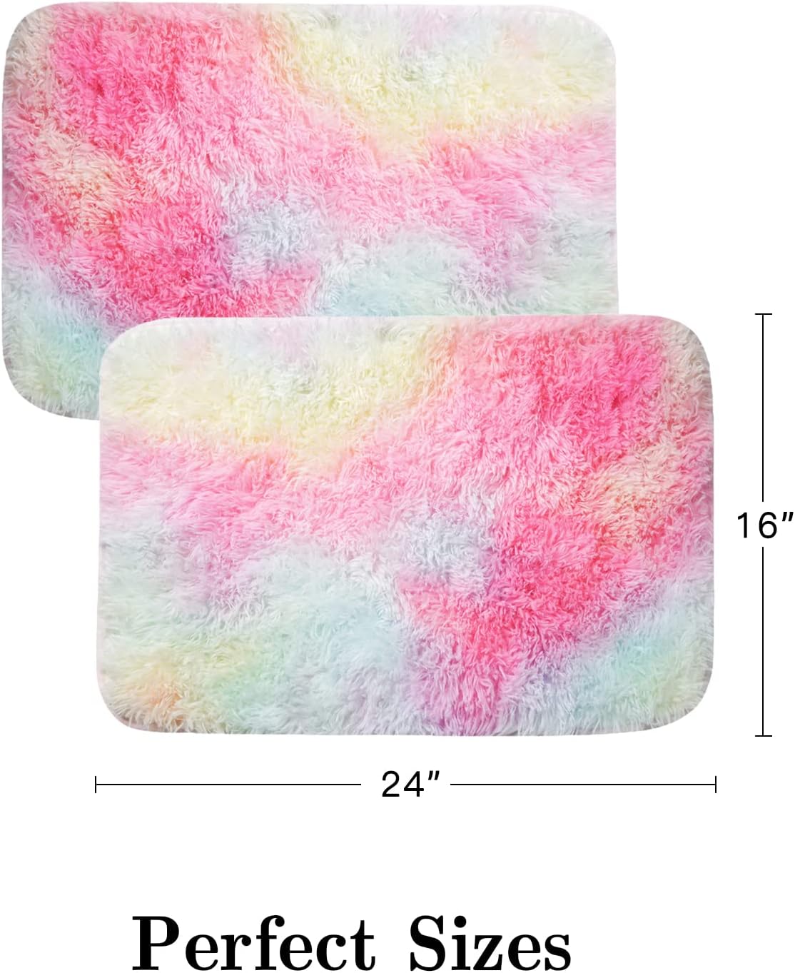 ConCus-T Rainbow Bath Mat Set 24 x 16