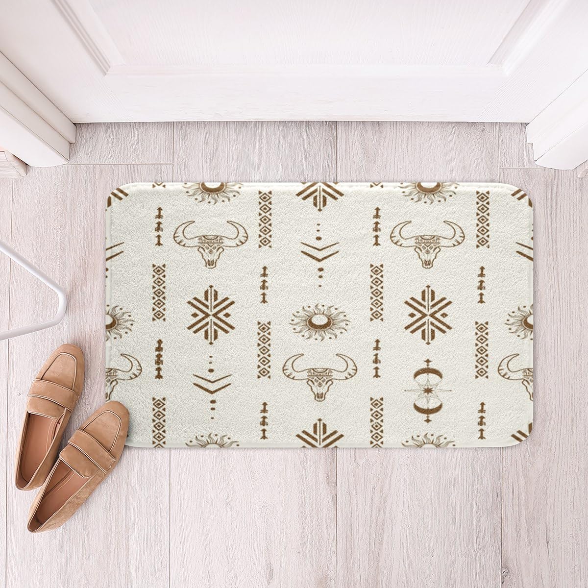 Western Aztec Bath Mats 16x24 Inch Kids Boho Tribal Bathroom Rugs
