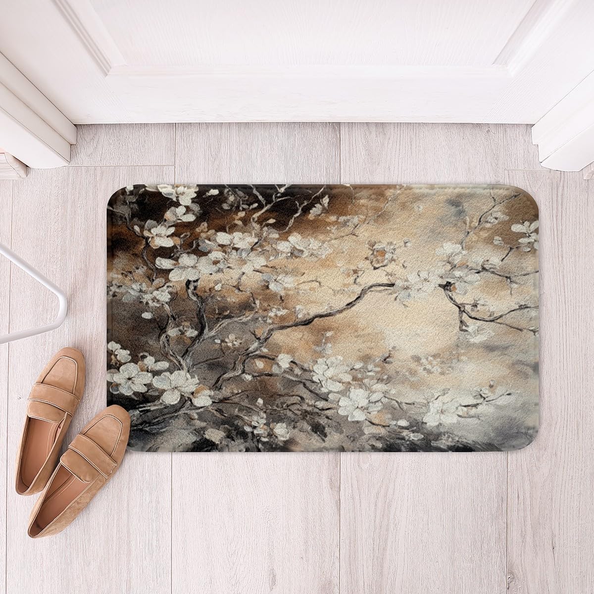 Jejeloiu Vintage Floral Bathroom Rugs 16x24 Inch