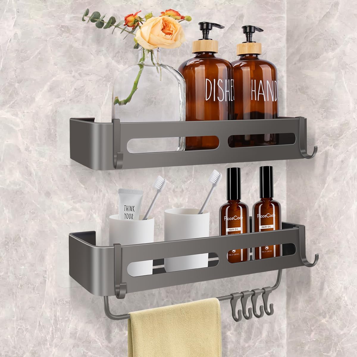 BELICOO Shower Caddy Adhesive 2 Pack