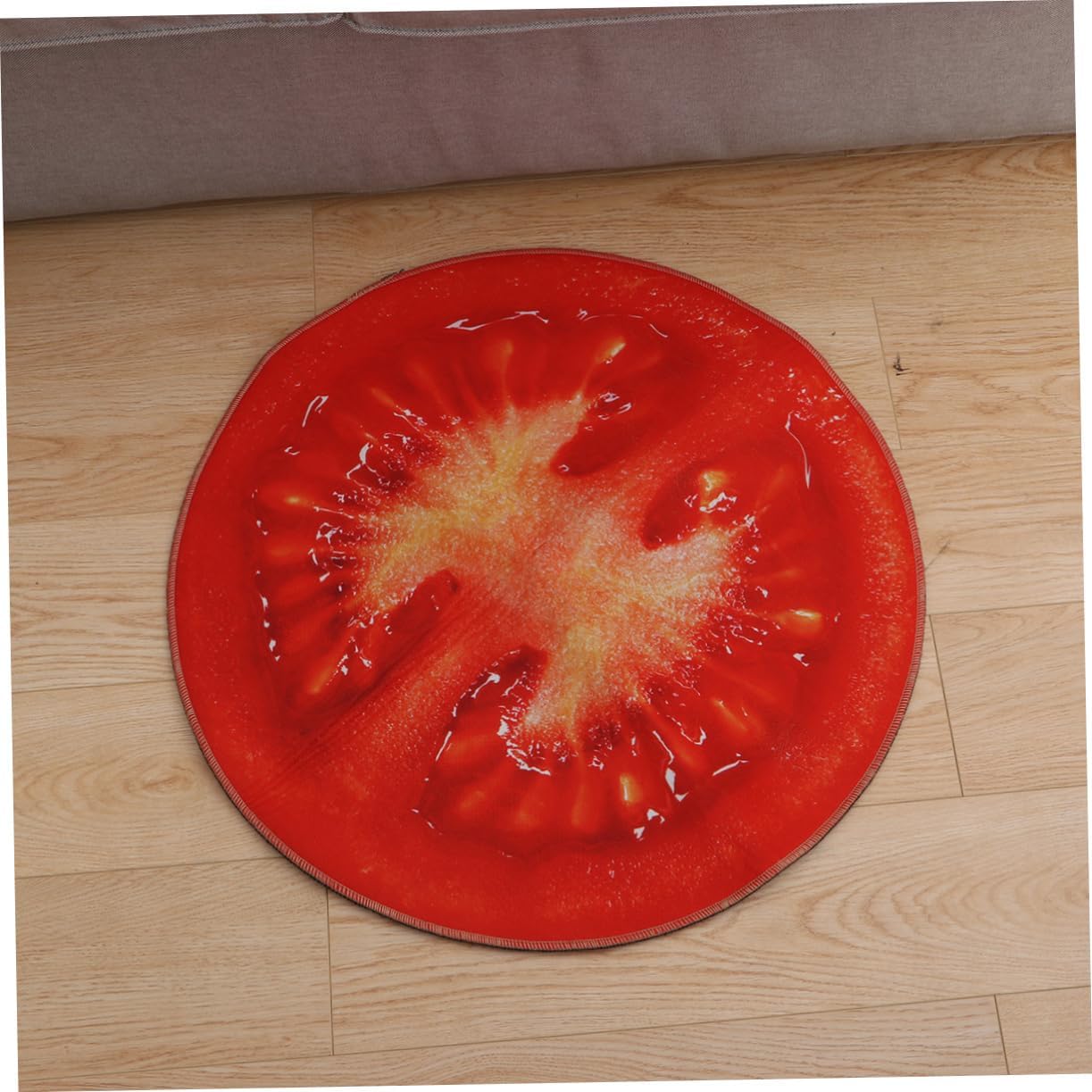 SOLUSTRE Round Non Slip Fruit Print Bath Mat