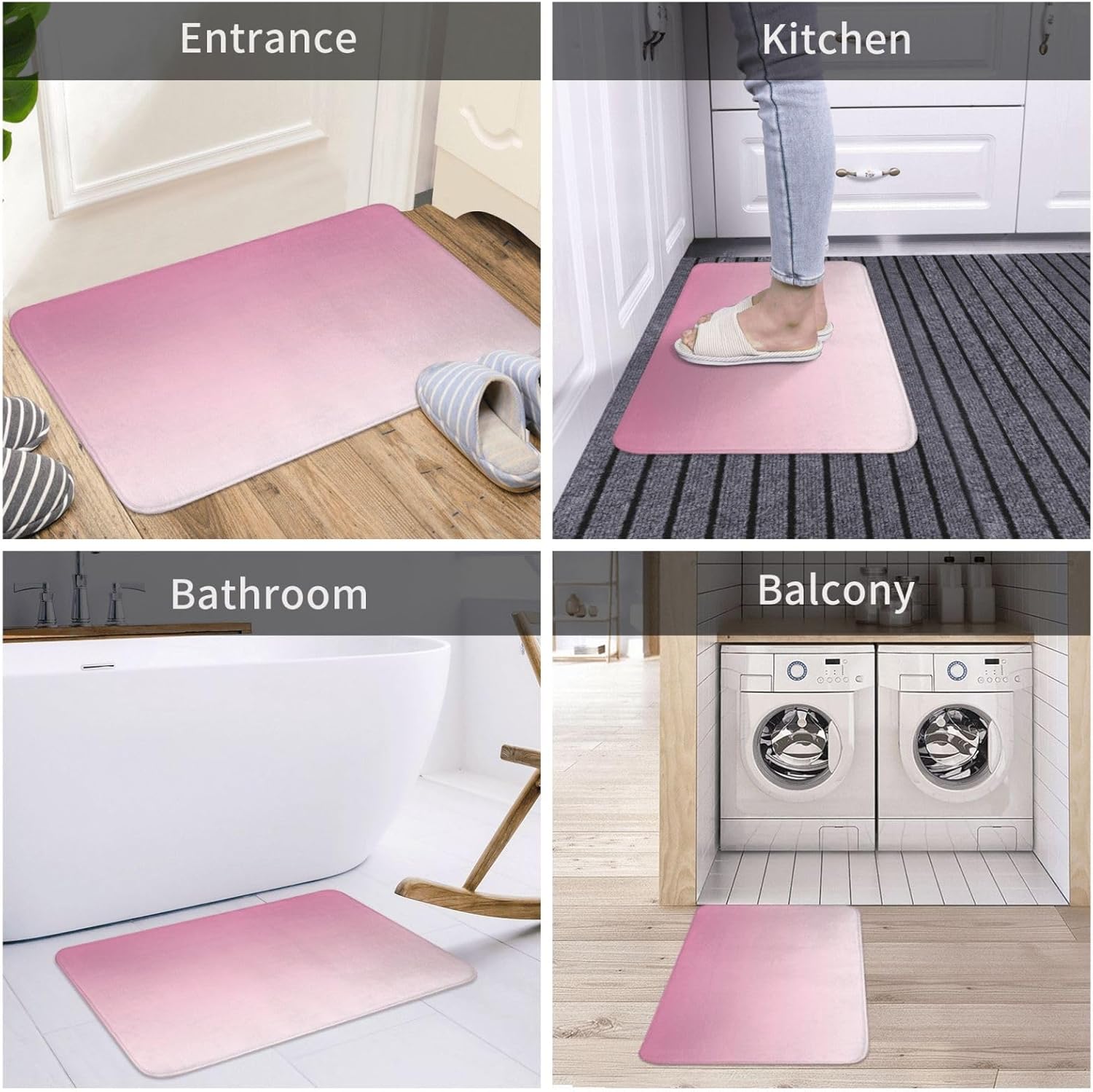 Red Tree Design Non-Slip Bath Mat 16x24in