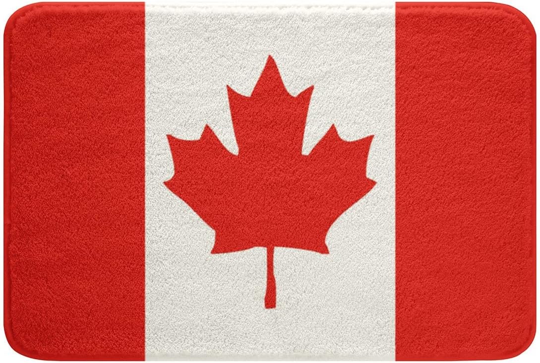 HSTDUNYE Canadian Flag Bath Rug 16x24 Non-Slip