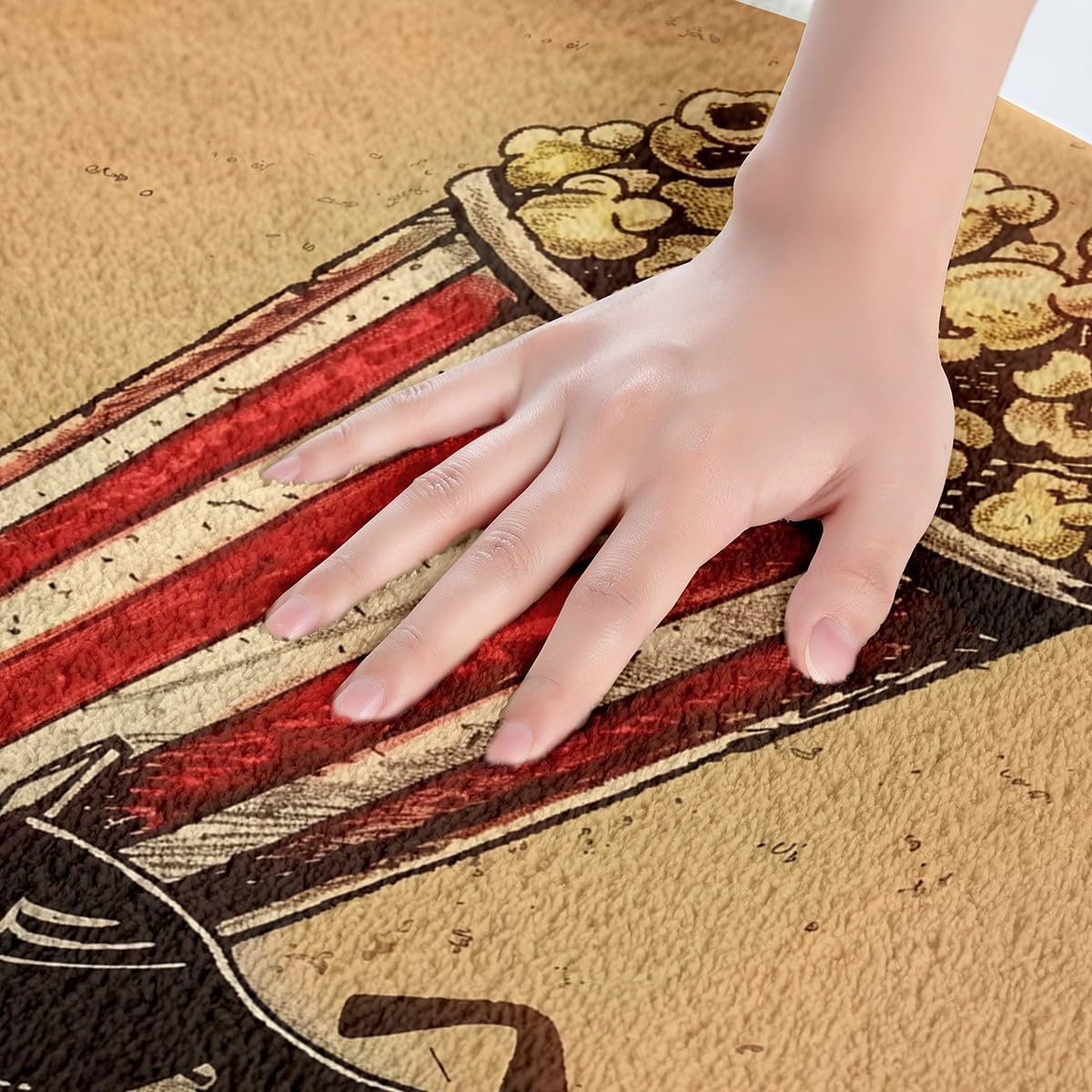 Homewish Retro Movie Shaggy Bath Rug - 16x24 Inch