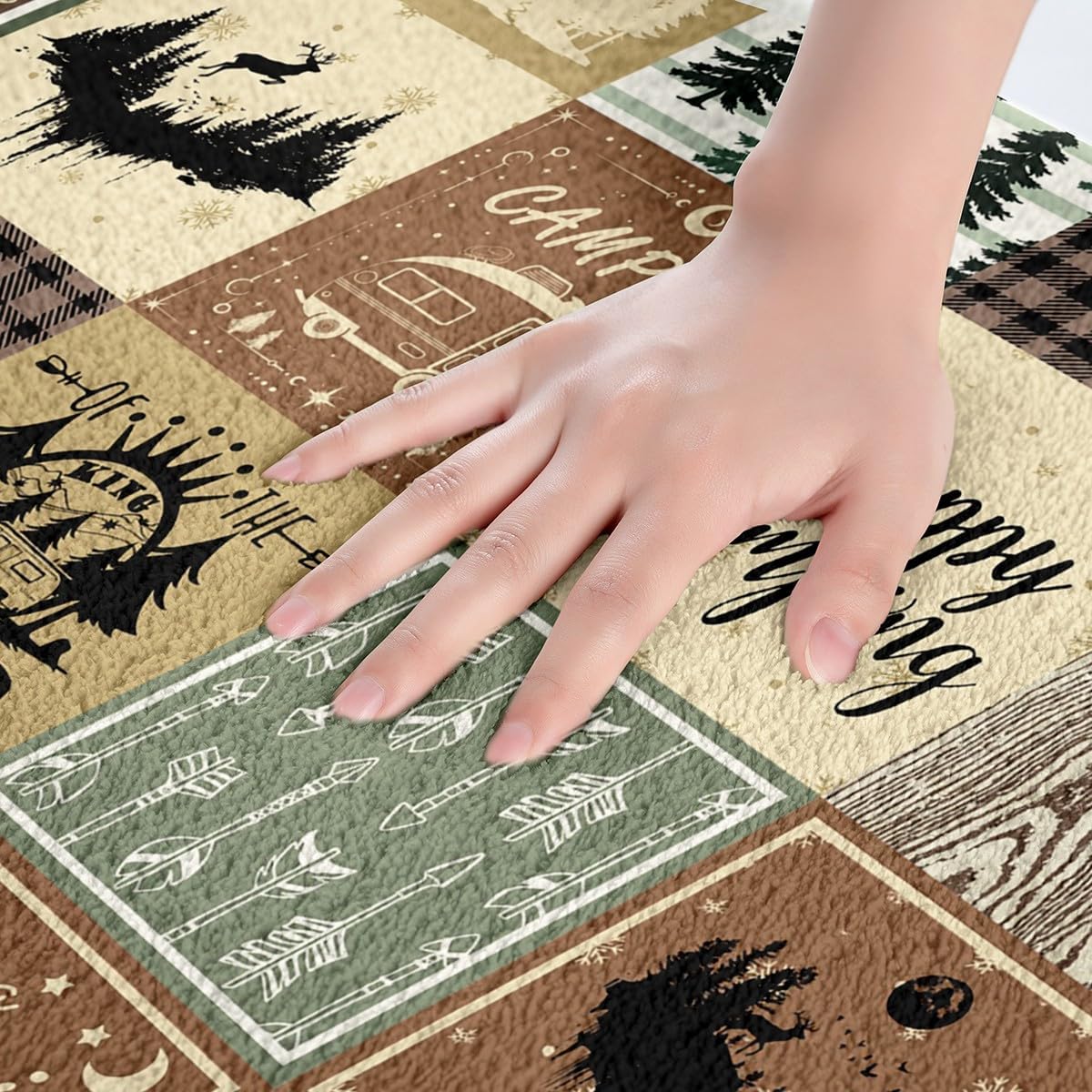 Erosebridal Rv Camper Theme Bathroom Rug Set 16x24