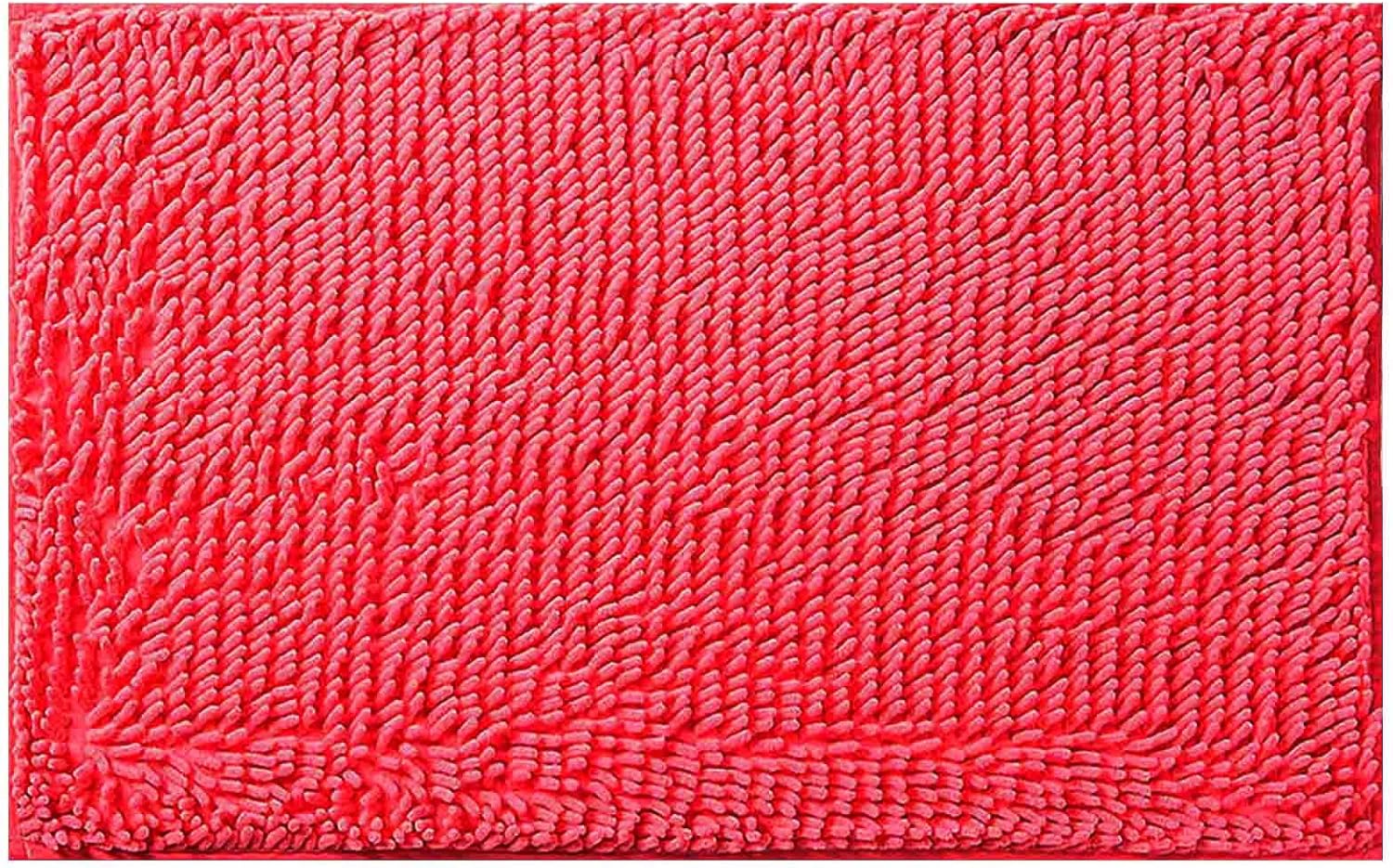Chenille Bath Rug 20x32 Inch Soft Absorbent Shaggy Mat