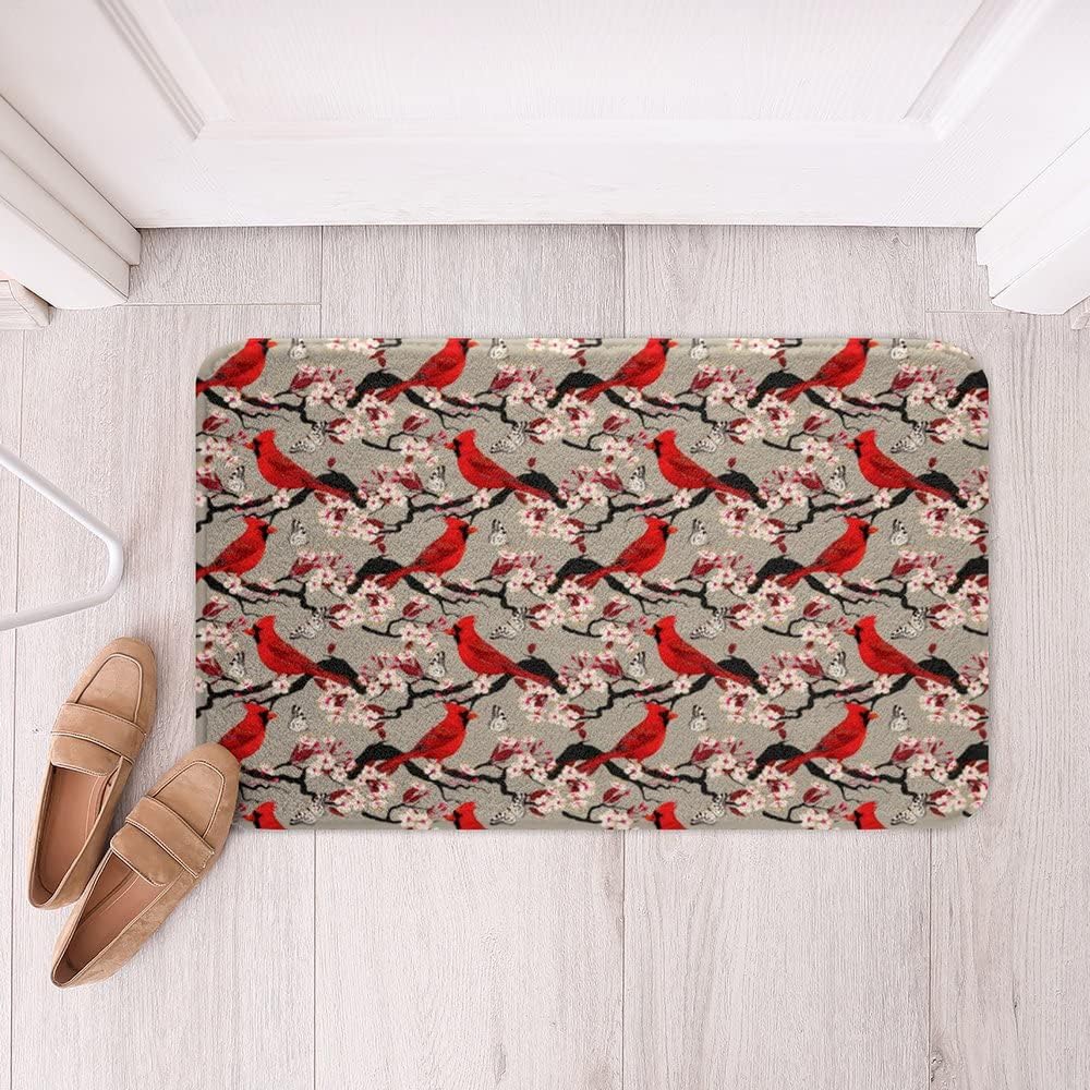 HSTDUNYE Cherry Blossom Bath Rug 16x24 Inch