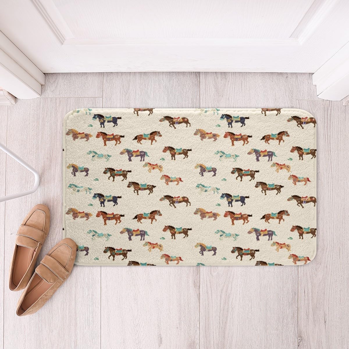 Feelyou Horse Bath Mat 16x24 Farm Style Rugs for Kids