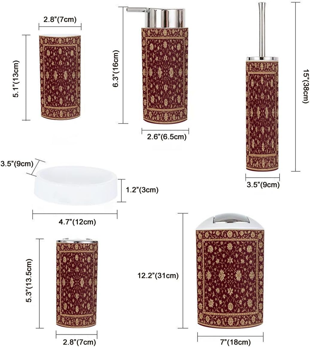 Boho Christmas Bathroom Accessories Set 6 Piece