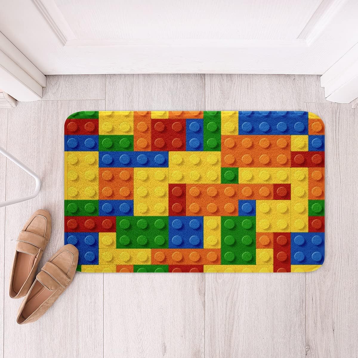 Feelyou Colorful Geometric Bath Rug 20x32 Inch Non-Slip