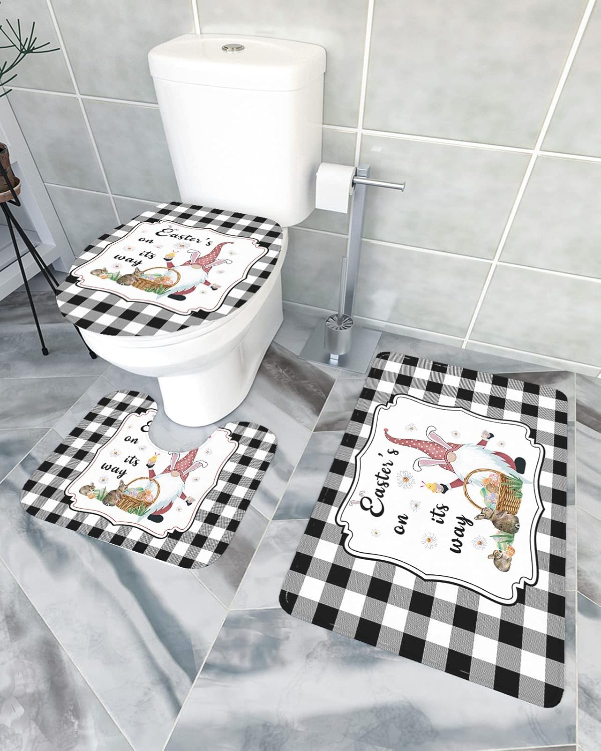 YESOF66 3 Piece Bathroom Rugs Set Non-Slip 1