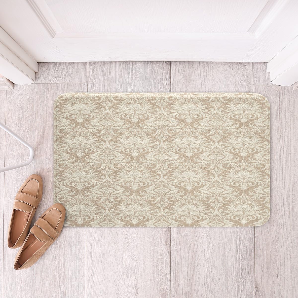 Feelyou 16x24 Inch Jacquard Bath Mat Brown