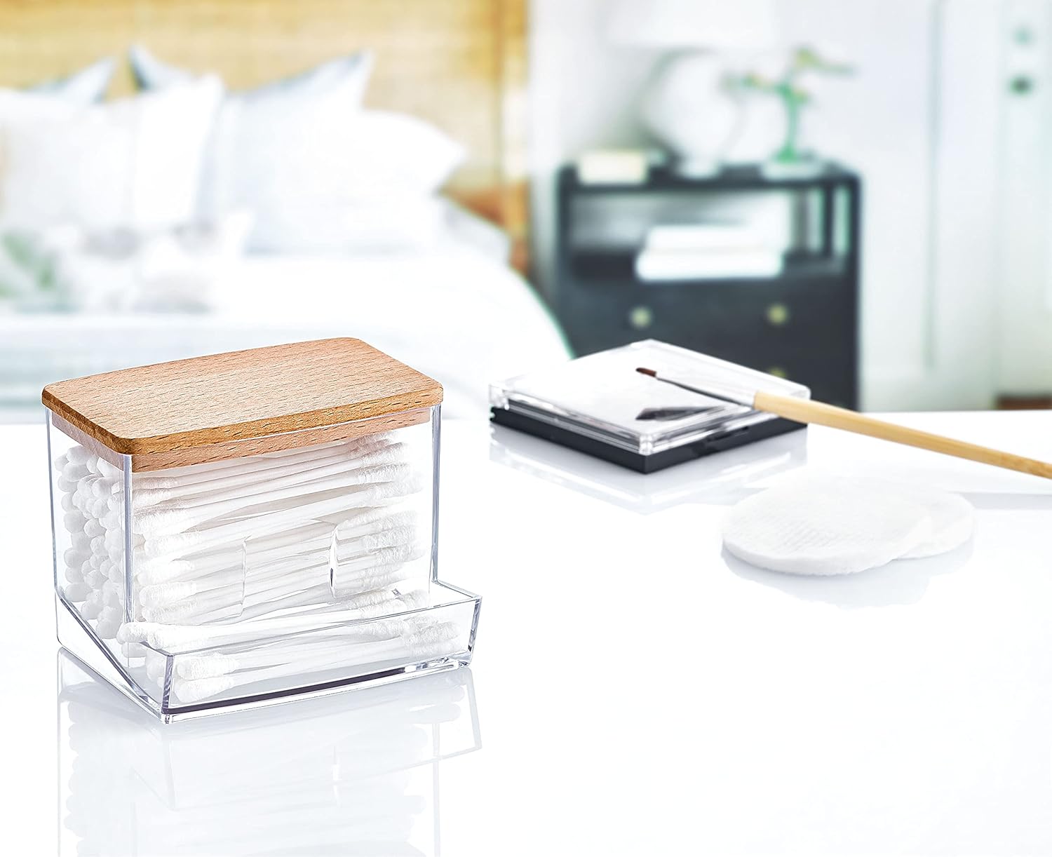 Boxup Bathroom Organizers - Cotton Swab Holder With Lids