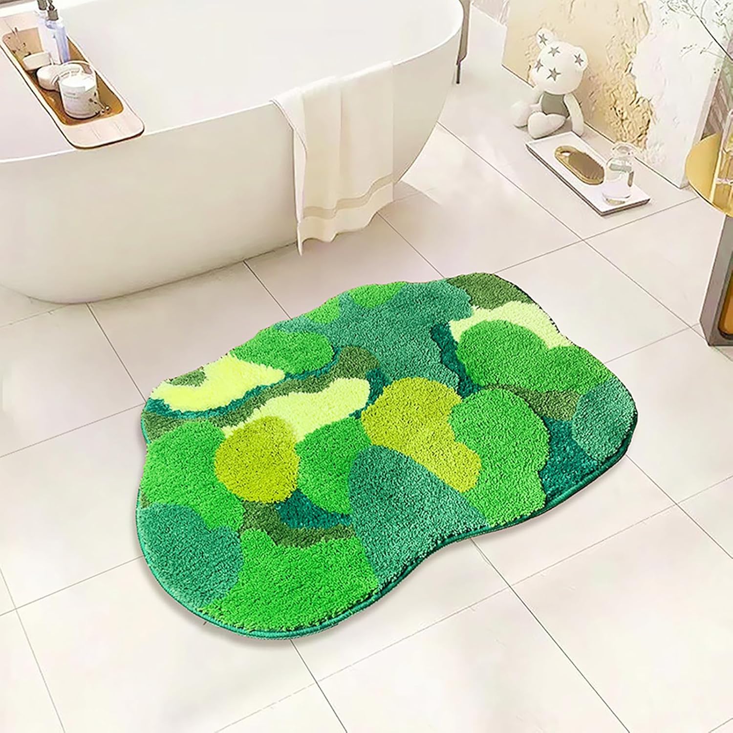 Grass Green Moss Bath Mat 315x236 Non Slip