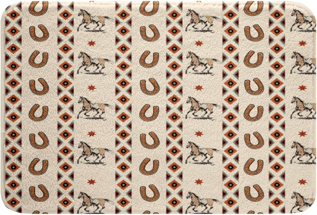 Feelyou Wild Western Cowboy Bath Mat 16x24 Striped