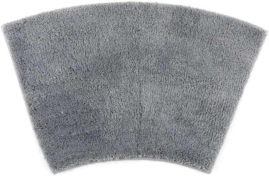 Seavish Luxury Grey Shag Curved Bath Rug