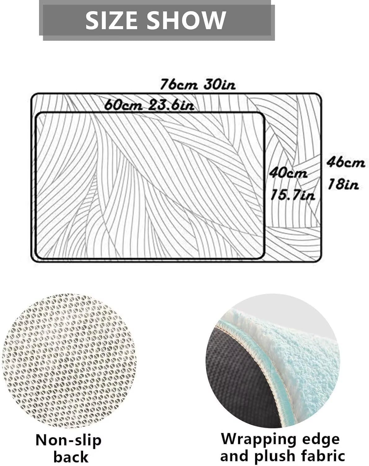 HSTDUNYE London Bath Mat 16x24 Velvet Doormat
