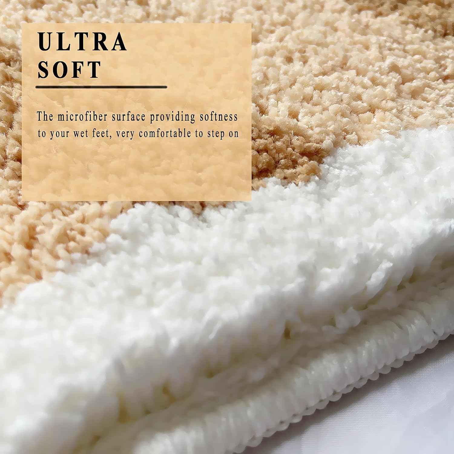 UKELER Funny Croissant Bath Rug Non-Slip Fluffy 2516