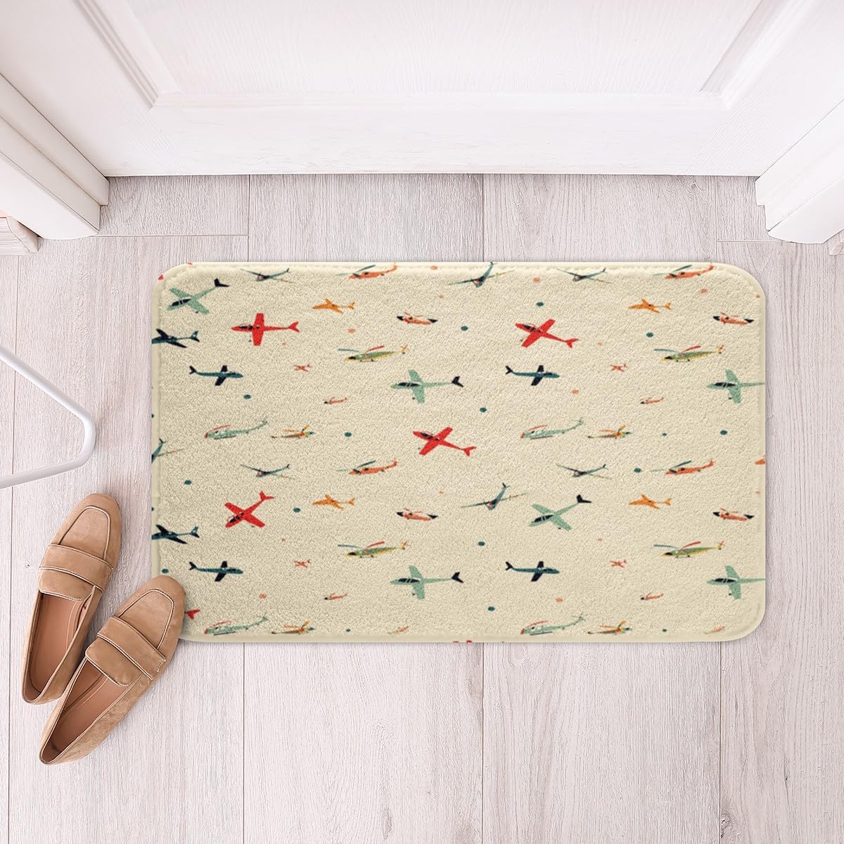 Feelyou Aircraft Doormat 16x24 Inch Non-Slip Bath Rug