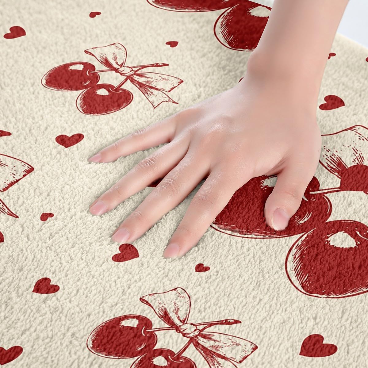 Jejeloiu Kawaii Bow Bath Rug 16x24 Inch