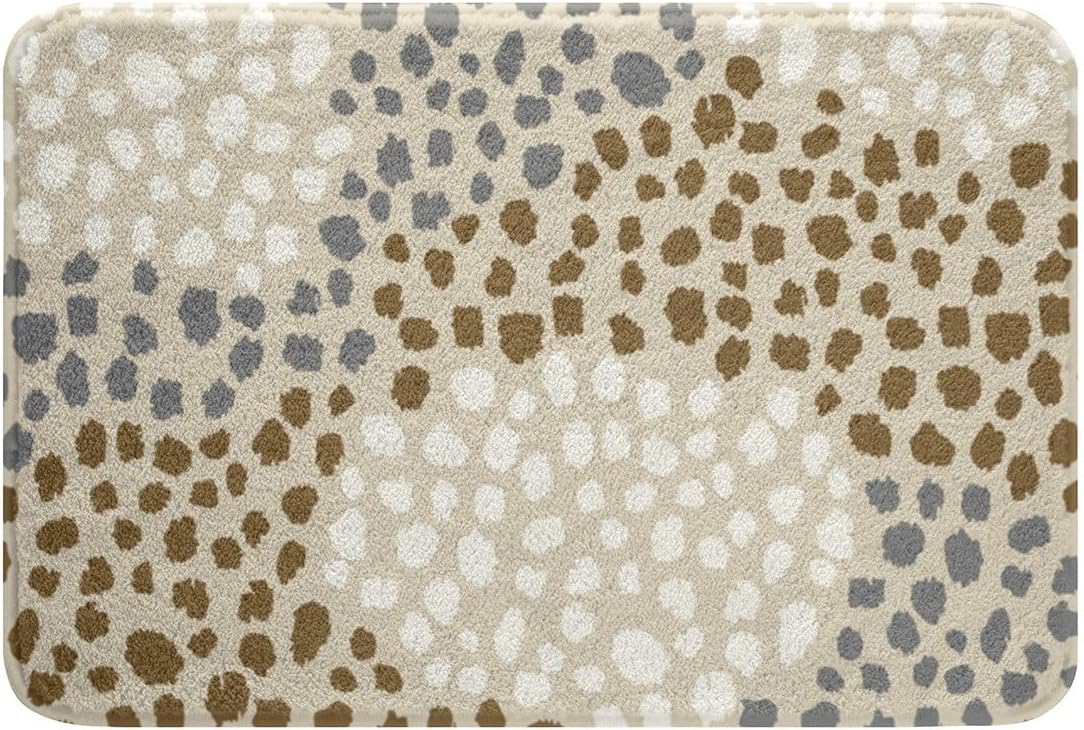 Jejeloiu Polka Dot Bath Rugs 16x24 Modern Art Geometric Design